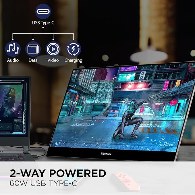 ViewSonic VX1655-4K-OLED 15.6 Inch 4K UHD Portable OLED Monitor