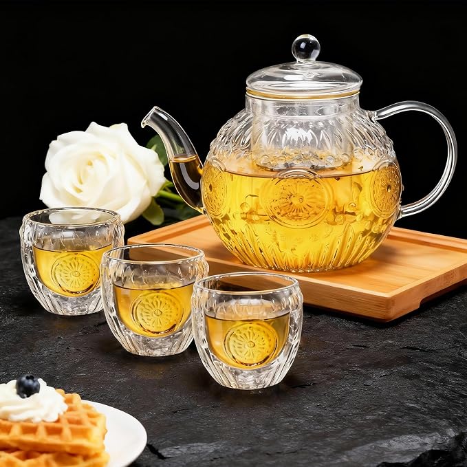 Bandesun Vintage Glass Teapot Set