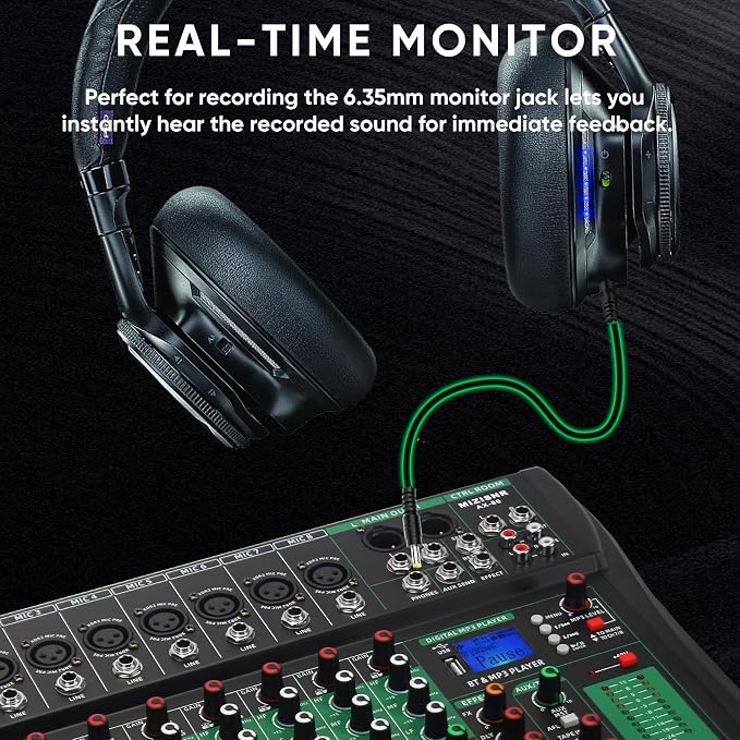 12 Channel Audio Mixer, Professional DJ Mixer Board Sound Music Mixing Console