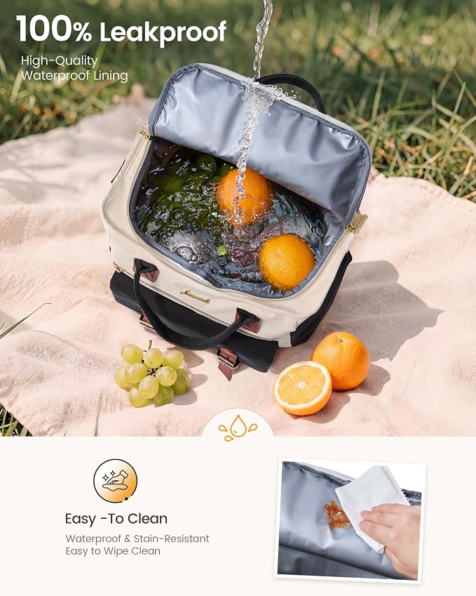 LOVEVOOK Insulated Lunch Bag Women, Large Lunch Tote Work Picnic Cooler Bag |