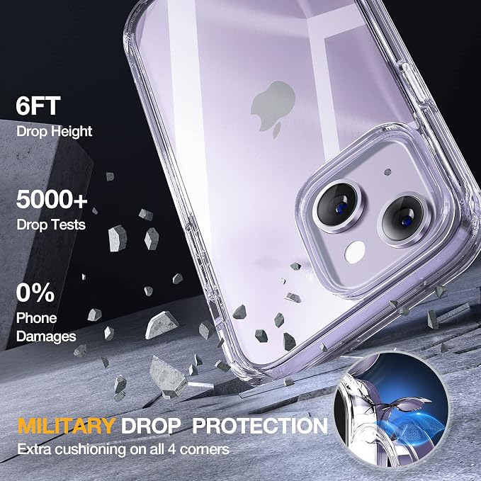Miracase Class Series for iPhone 14 Case 6.1 inch, Full-Body Protective Bumper