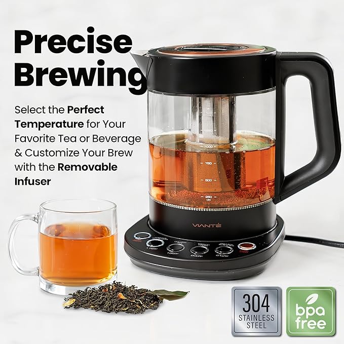 Viante Luxury Tea Set, Electric Kettle