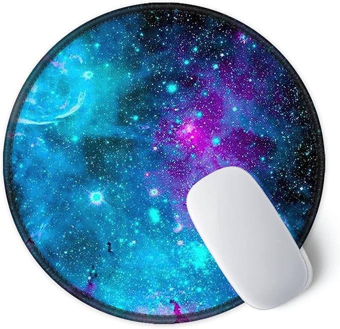 ITNRSIIET Round Mouse Pad with Stitched Edge Premium-Textured Waterproof