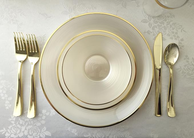 " OCCASIONS " 960pcs set-Wedding Party Disposable Plastic Plate Set -120 x 10''