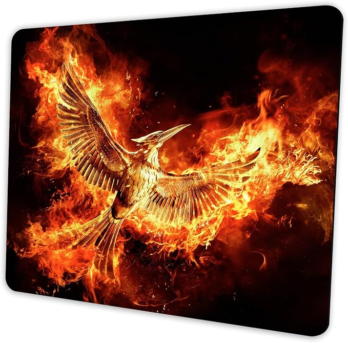 Cool Phoenix Mouse Pad Personalized Design, Non-Slip Surface, Rubber Base