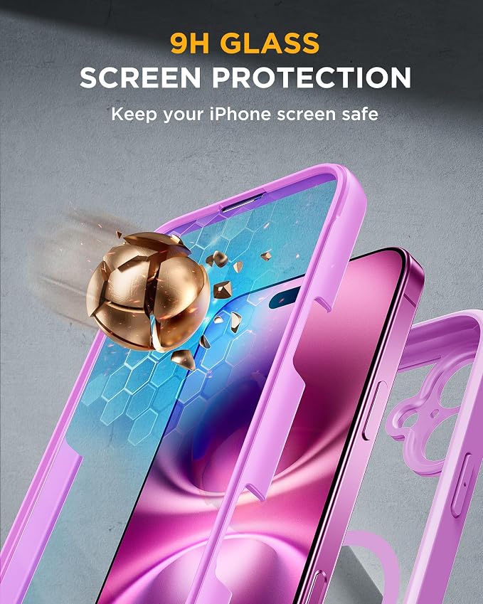 Miracase for iPhone 16 Case 6.1'', Full-Body Bumper Phone case