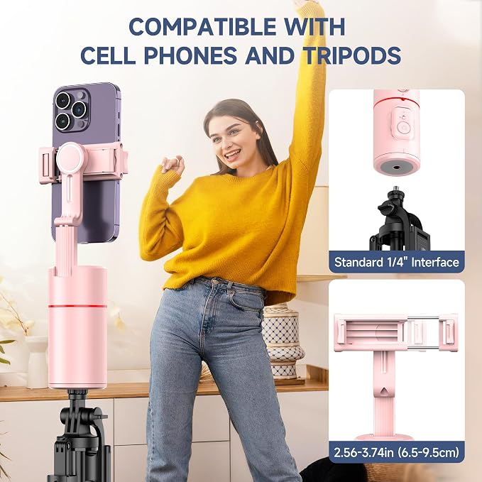 Auto Face Tracking Phone Holder, Gesture Control & Remote, Face Tracking Tripod