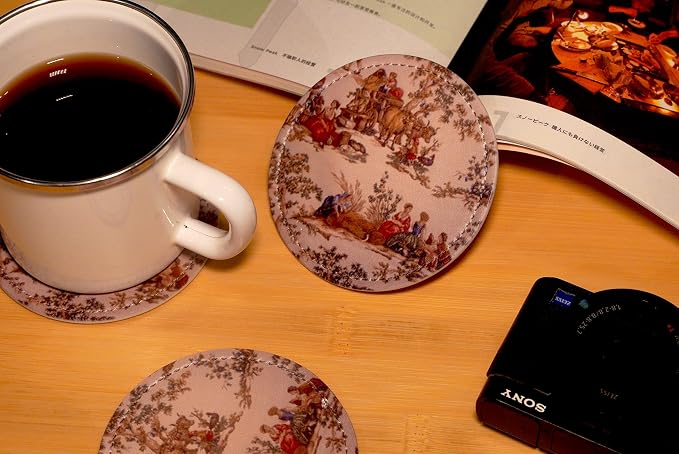 Vintage French Country Print Coasters