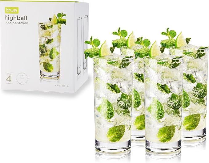 True Highball Glasses, Tall Glass Tumbler