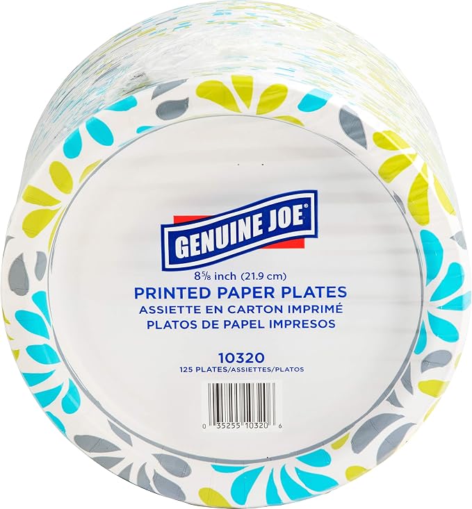 Genuine Joe Printed Paper Plates