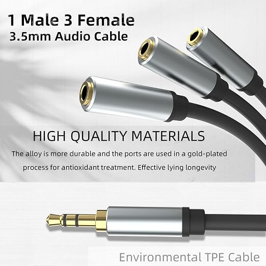 3.5mm Stereo Audio Splitter Cable