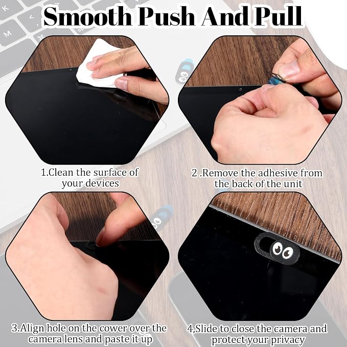 20 Pcs Webcam Cover Slide, 0.023 Inch Ultra Thin Universal Laptop Camera Cover