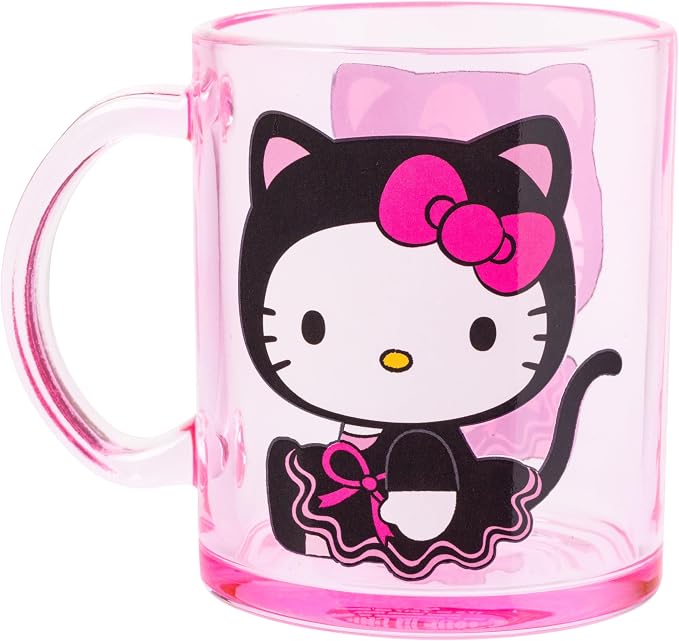 Silver Buffalo Sanrio Hello Kitty Halloween, Glass Coffee Mug, 17.5oz | Spooky