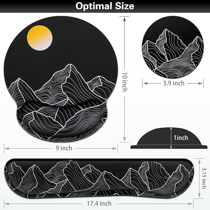 Ergonomic Keyboard Wrist Rest, Mouse Pad