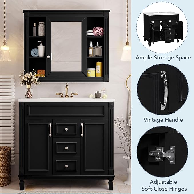 36" Bathroom Vanity with Sink