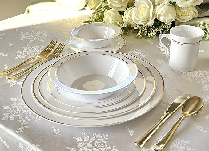 " OCCASIONS " 40 Plates Pack, Heavyweight Disposable Wedding Party Plastic