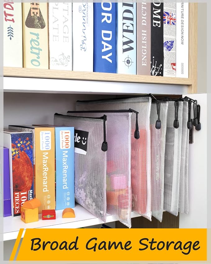 SUNEE Multisize Mesh Zipper Pouches, Water-Resistant Zip Bag