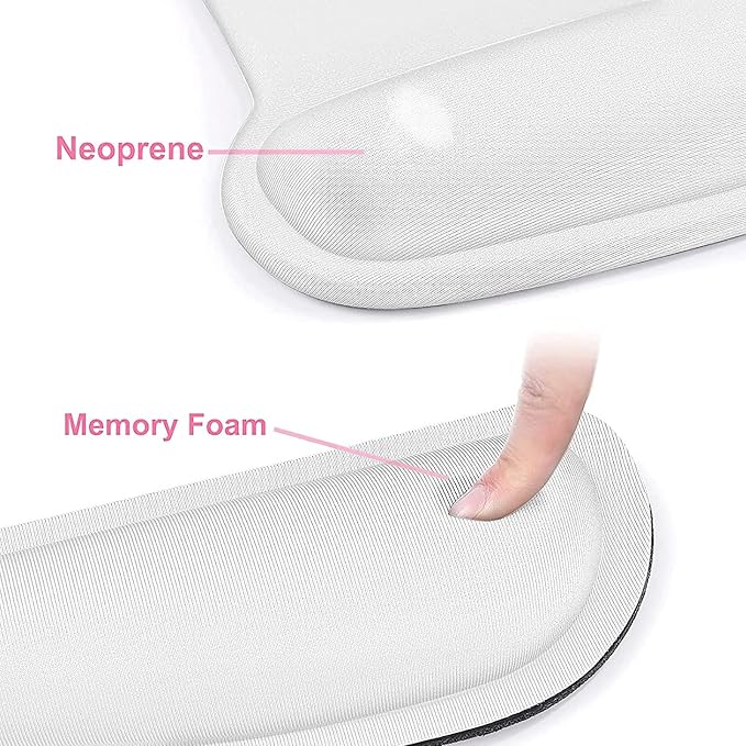 MOSISO Wrist Rest Support for Mouse Pad & Keyboard Set, Ergonomic Mousepad