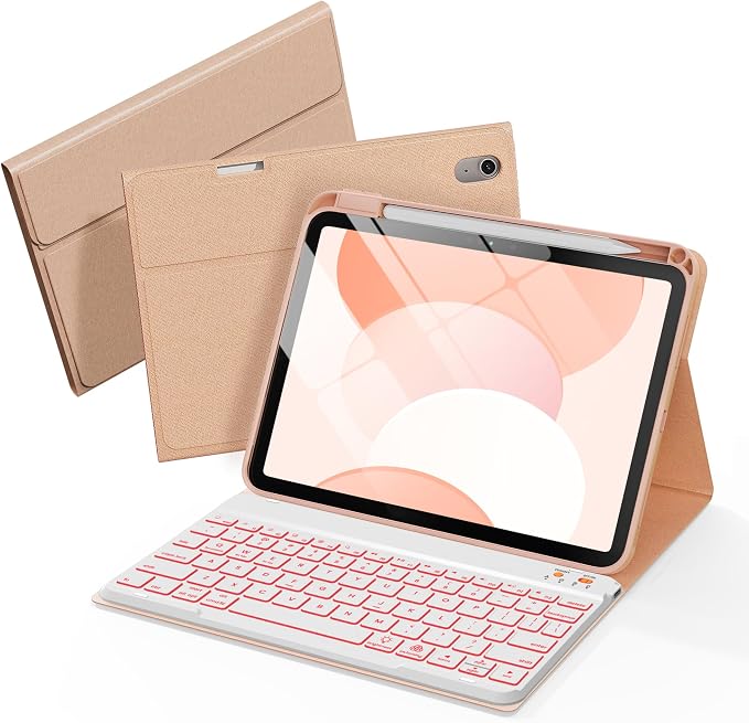 Folio Keyboard Case for iPad 10th Gen 10.9 inch and iPad 11th, Magnetic