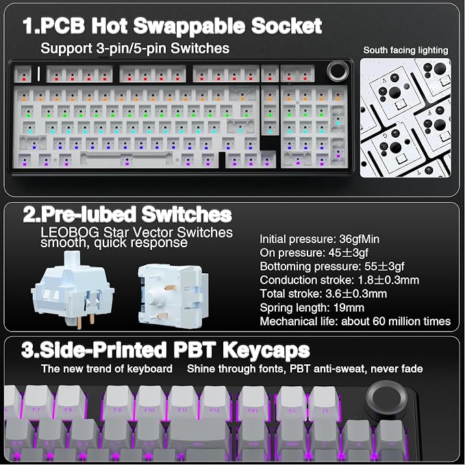 AULA F99 Pro Wireless Mechanical Keyboard