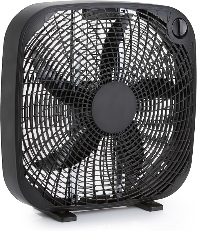 Amazon Basics 3 Speed Box Fan, Indoor Electric Fan