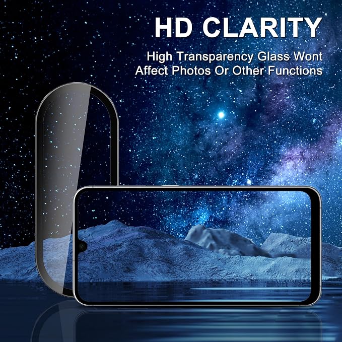 for Samsung Galaxy A26 Camera Lens Protector, Individual Metal Ring Tempered