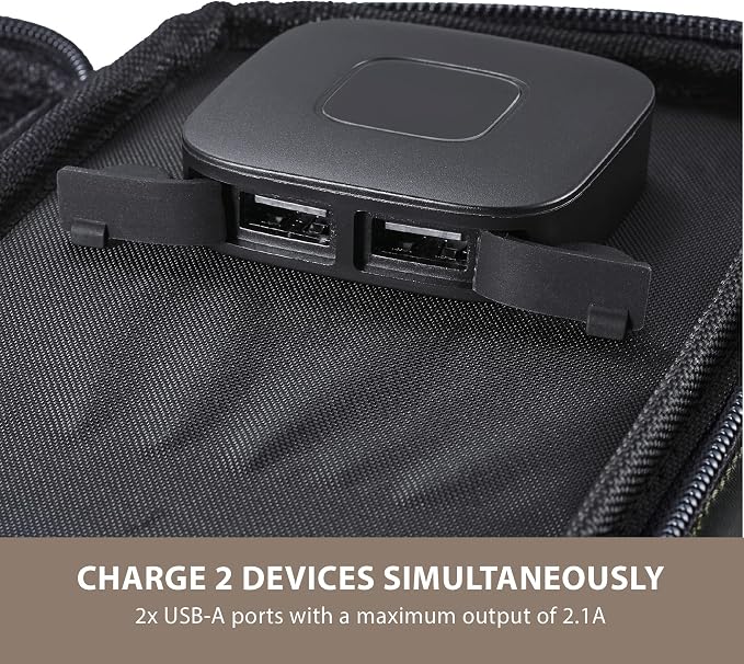 ELECOM NESTOUT Portable Solar Panel, Dual USB-A Ports, 28W Power Generation