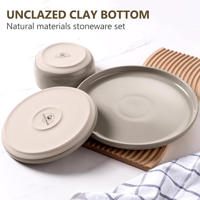 LIANYU Dinnerware Dishes Sets for 8, 24-Piece Stoneware Dinner Set, Ceramic