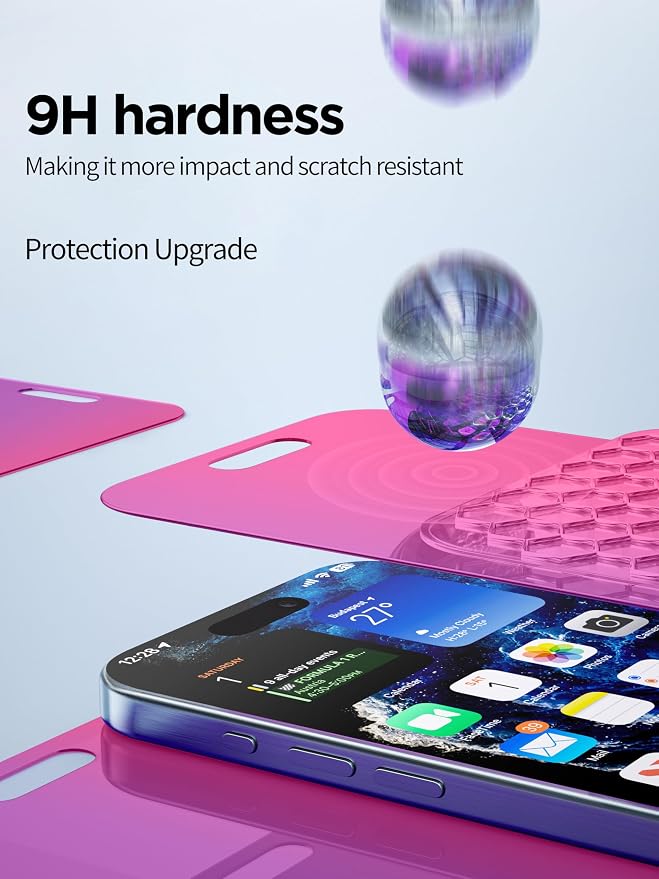 Compatible for iPhone 15 Pro Privacy Screen Protector Tempered Glass 6.1 Inch