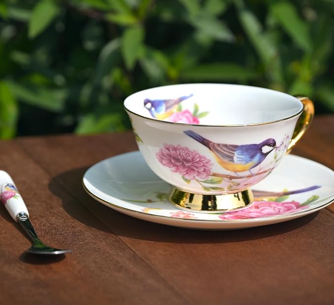 British Coffee Cup 3 Piece Set（6.8oz） Household Fashional Tea Cup