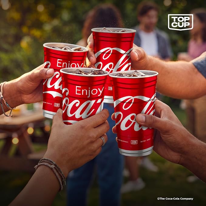Top Cup – 20 Ounce, Officially Licensed Coca-Cola Aluminum Party Cup |