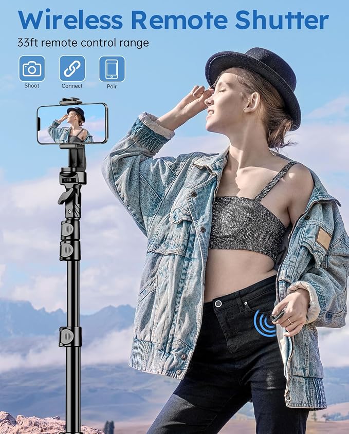 Phone Tripod, Stable & Adjustable Tall, Suit
