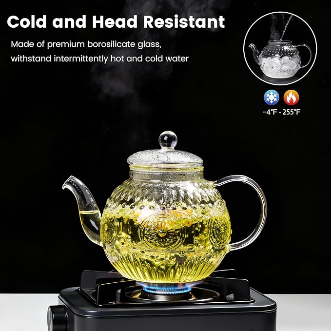 Bandesun Vintage Glass Teapot Set