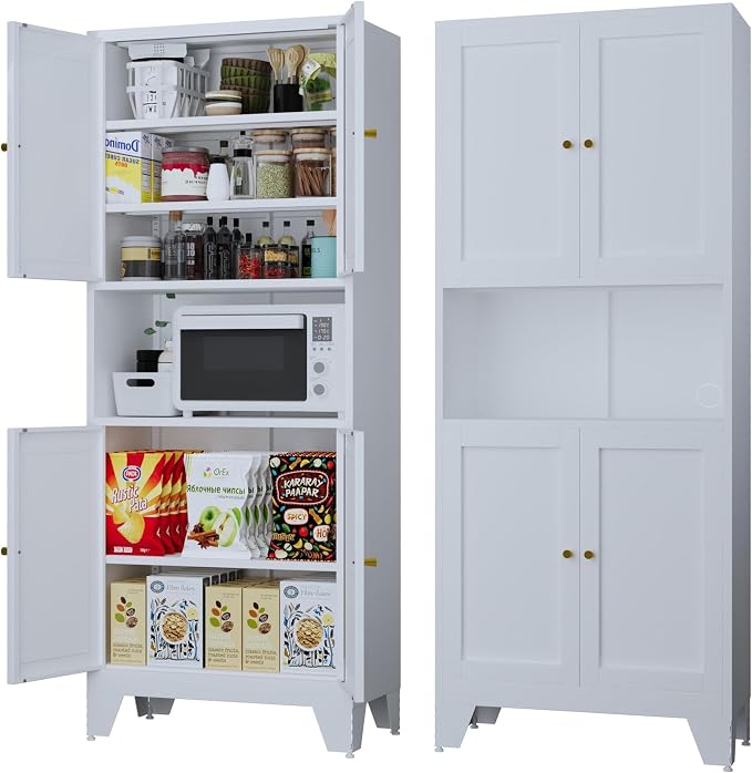 69" Tall Metal Kitchen Pantry Storage Cabinet