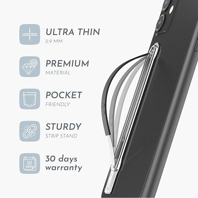 SleekGrip Premium: Swappable Phone Stand & Phone Grip