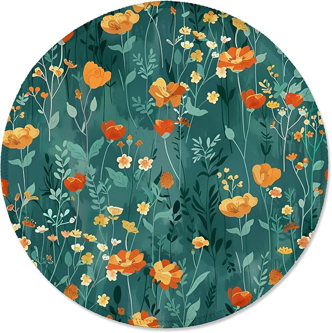 ITNRSIIET Round Mouse Pad with Stitched Edge Premium-Textured Waterproof