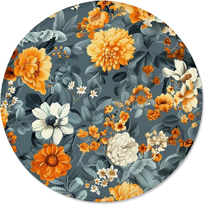 ITNRSIIET Round Mouse Pad with Stitched Edge Premium-Textured Waterproof