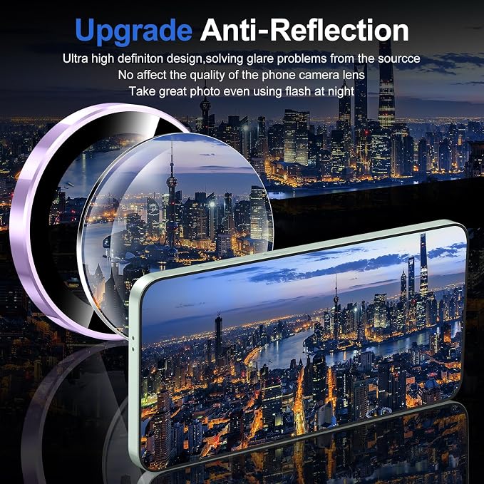 for Samsung Galaxy S25 Plus Camera Lens Protector, Individual Metal Ring