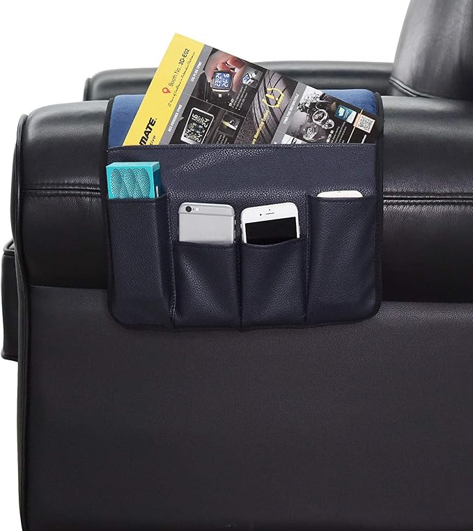Wanty Velvet Sofa Couch Chair Armrest Soft Caddy Organizer Holder