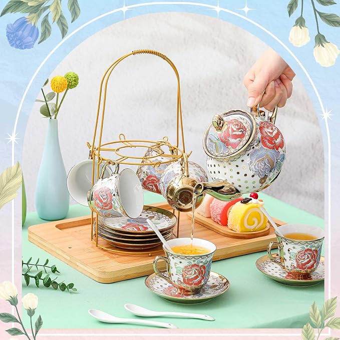 Zhehao 20 Pcs Porcelain Tea Set