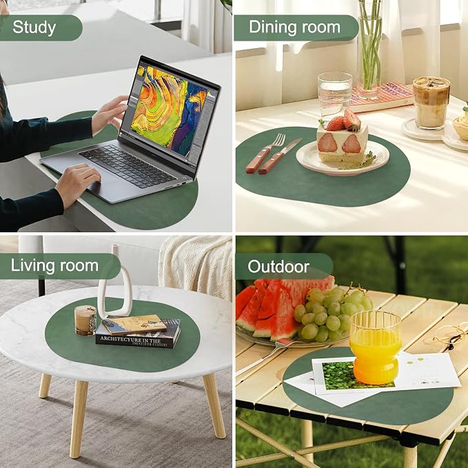 Faux Leather Placemats Set of 6