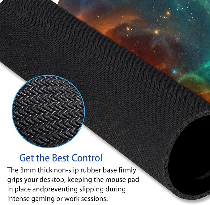Galaxy Mouse pad, Non-Slip Washable Small Mouse mat 9.5 X 7.9 inch