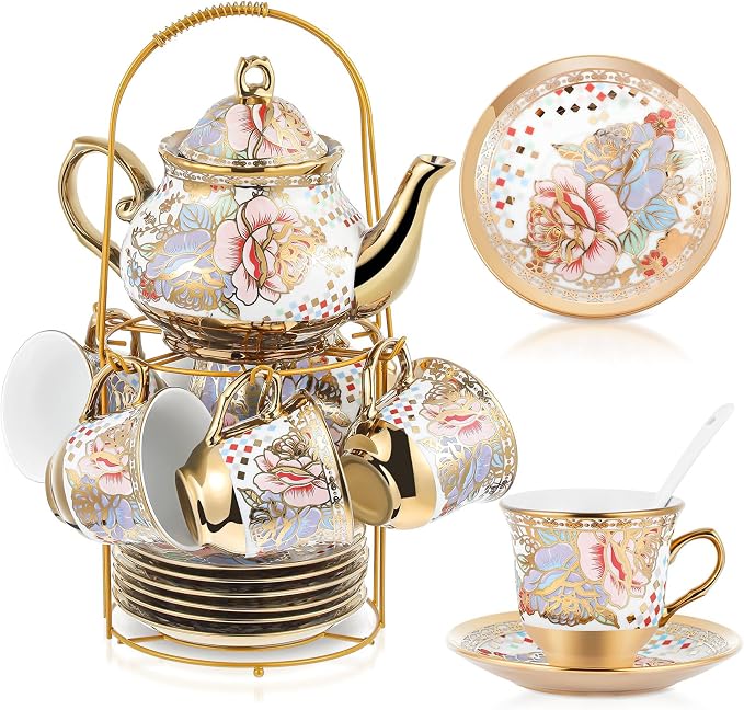 Zhehao 20 Pcs Porcelain Tea Set