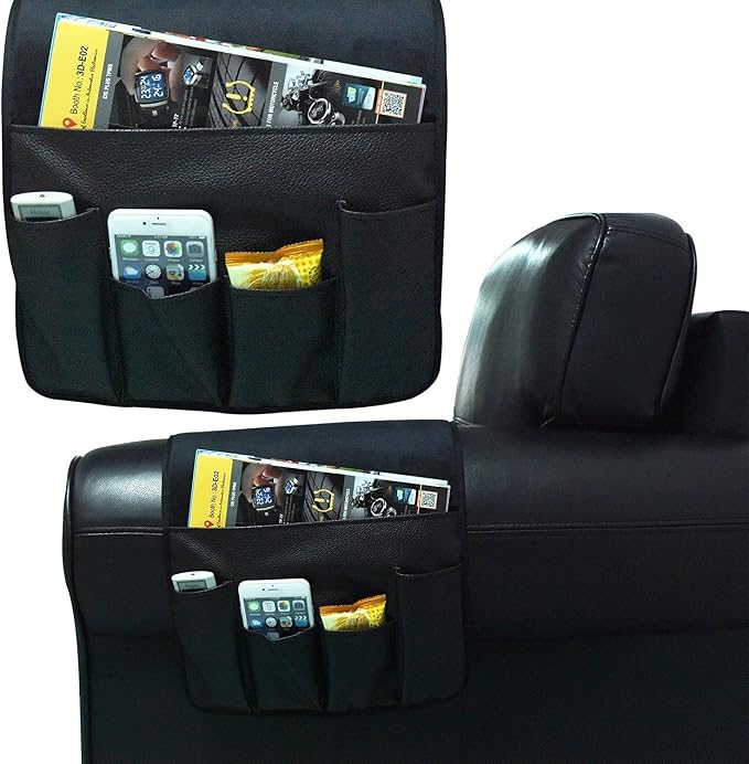 Wanty Velvet Sofa Couch Chair Armrest Soft Caddy Organizer Holder