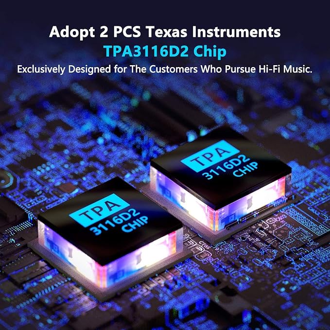 Fosi Audio TB10A 2 Channel Stereo Audio Amplifier Receiver Mini Hi-Fi Class D