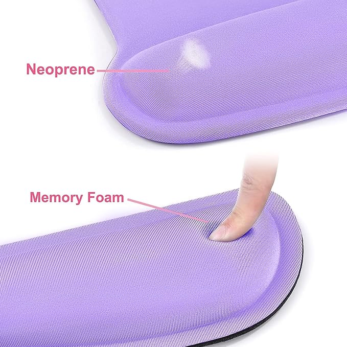 MOSISO Wrist Rest Support for Mouse Pad & Keyboard Set, Ergonomic Mousepad