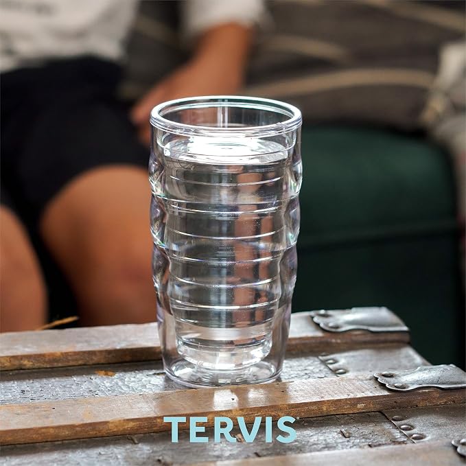 Tervis Clear & Colorful Lidded Made in USA Double Walled Insulated Tumbler