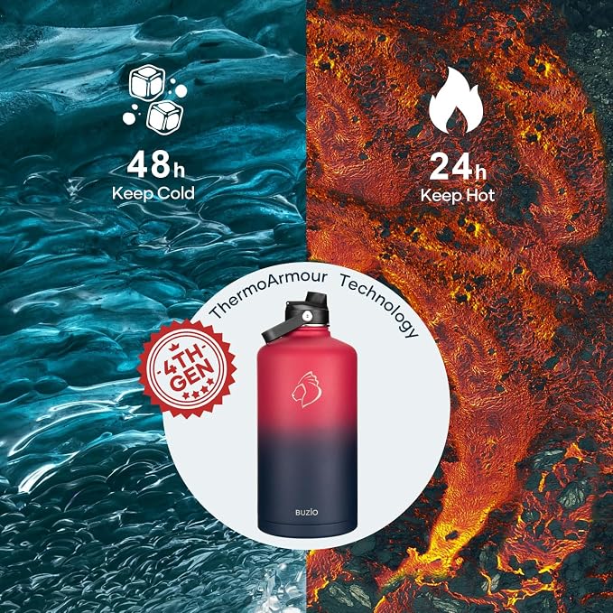 BUZIO 1 Gallon Water Bottle Insulated