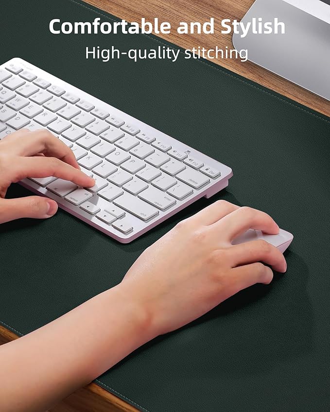 Leather Desk Pad Protector, Non-Slip PU Leather Blotter, Laptop Desk Pad