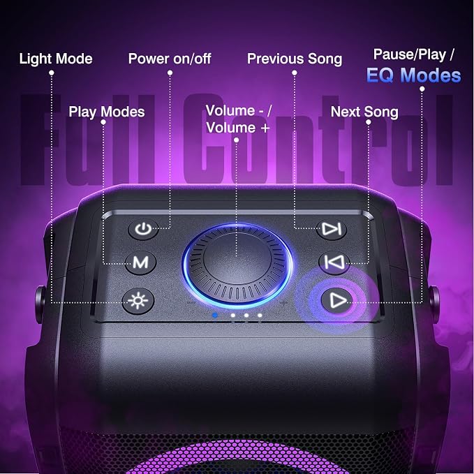 W-KING Party Loudest Portable Bluetooth Speaker Wireless Boom Box, 180W Max Big